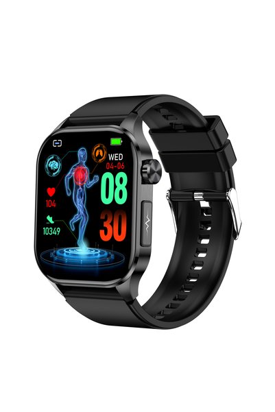 Generic ساعة ذكية ET580 ECG بشاشة AMOLED ريتينا 2.04 بوصة، تدعم المكالمات وقي...