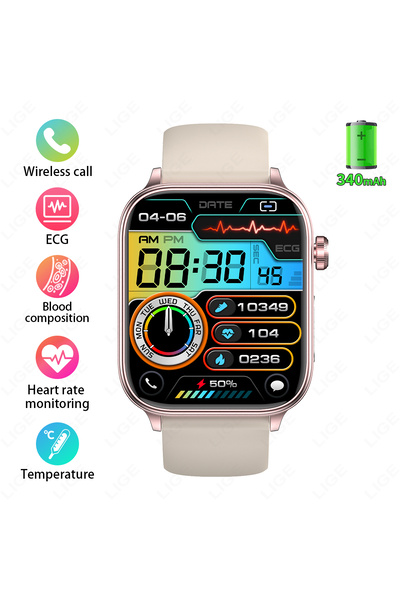 Generic Lige BWET570 ET570 Intelligent Health Functions Wrist Watches Heart R...