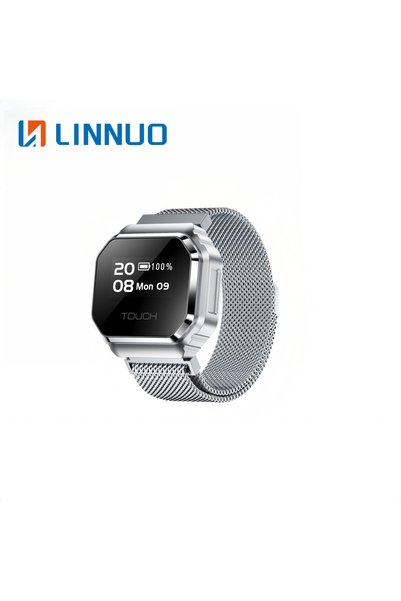 Generic ساعة ذكية LINNUO 2 في 1 بشاشة OLED تعمل باللمس مقاس 0.49 بوصة، مقاومة...