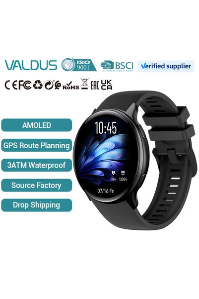 Generic ساعة ذكية VALDUS ODM/OEM بعلامة تجارية خاصة لتتبع الصحة واللياقة البد...