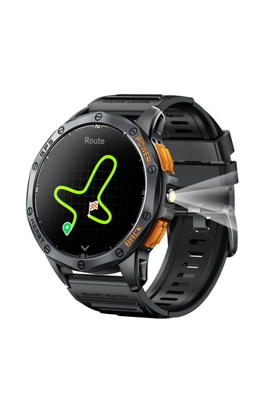 Generic K67 LED Flashlight 2024 GPS Sports Smart Watch IP68 Waterproof Barome...