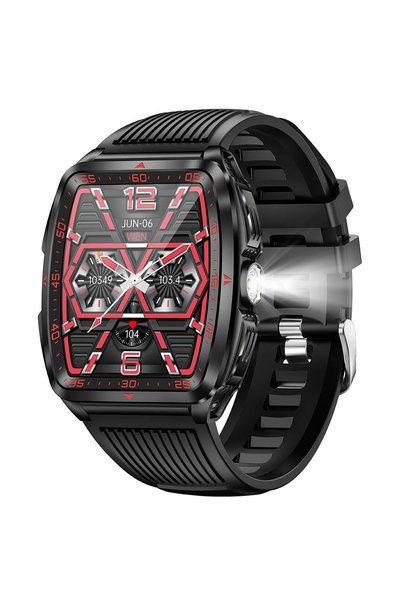 Generic ساعة ذكية VALDUS بشاشة 1.8 بوصة لمراقبة ضغط الدم ومعدل ضربات القلب، س...