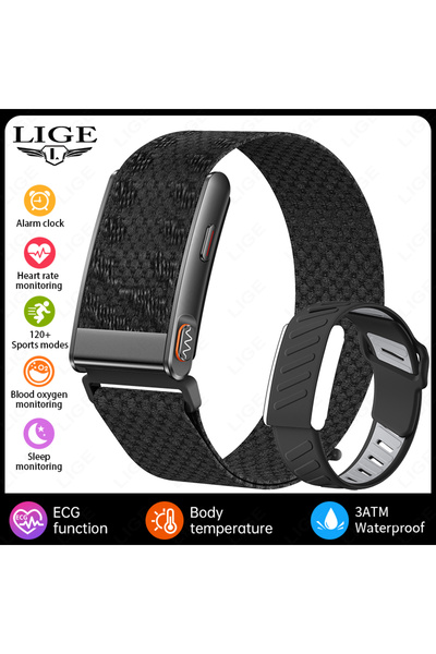 Generic ساعة ذكية LIGE KR96PRO للاستخدام الخارجي واللياقة البدنية، مقاومة للم...