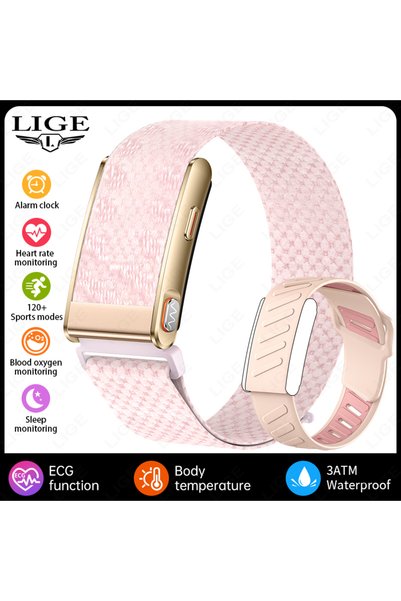 Generic LIGE KR96PRO Outdoor Fitness Daily Waterproof ECG Smart Bracelet Bloo...