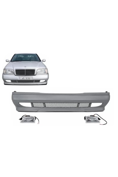 tuningset Bară de protecție față compatibilă cu Mercedes C-Class W202 Sedan S...