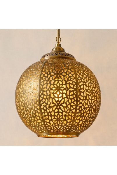 Generic Brand Moroccan Brass Pendant Lamp, Made to Order in UAE
