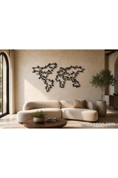 Generic Brand World Map Wall Art - Premium Metal (MPZN01)