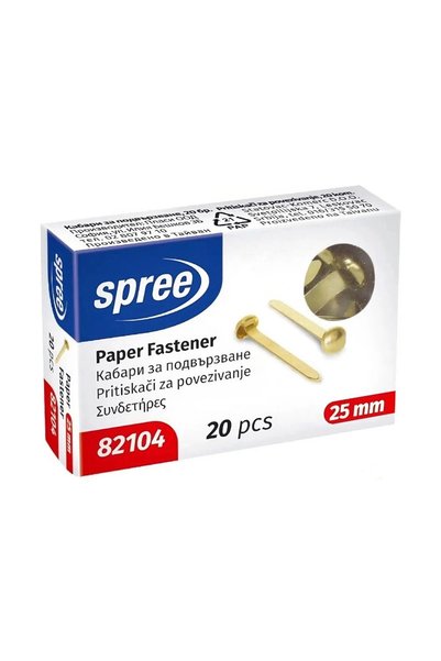 Spree Set 9 x Clema Metalica Documente 25 mm, 20 Bucati,