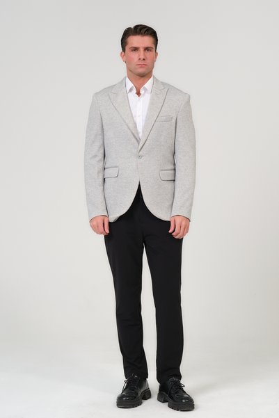 VALUE FASHION Men's Sports Jacket, Flexible Knitted Fabric, Blazer Jacket