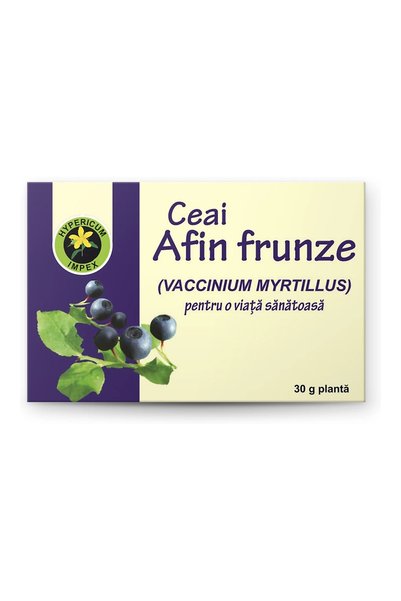 HYPERICUM Ceai de Afin Hypericum, supliment alimentar din frunze de afin (Vac...