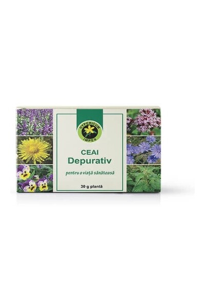 HYPERICUM Ceai Depurativ Hypericum, supliment alimentar din 10 plante, vrac, ...