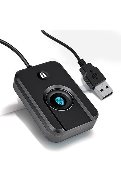 EXCEFORE قارئ بصمات الأصابع عبر USB لنظام ويندوز 10/11، جهاز أمان بيومتري متو...