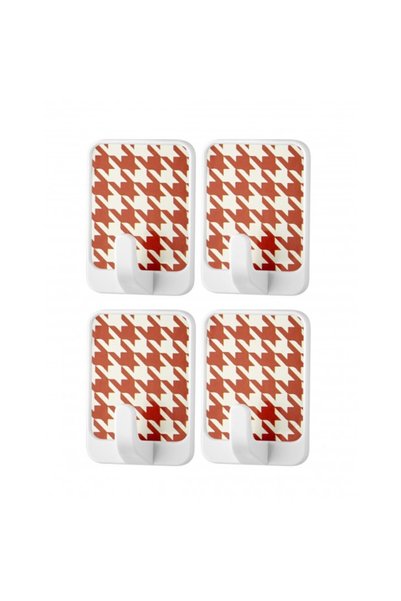 Qlüx Set 6 x 4 Agatatoare Autoadezive Patrate Qlux, din Plastic