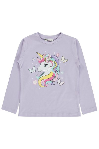Civil Girls Φούτερ με στάμπα Unicorn για 6-9 ετών Km - Λιλά