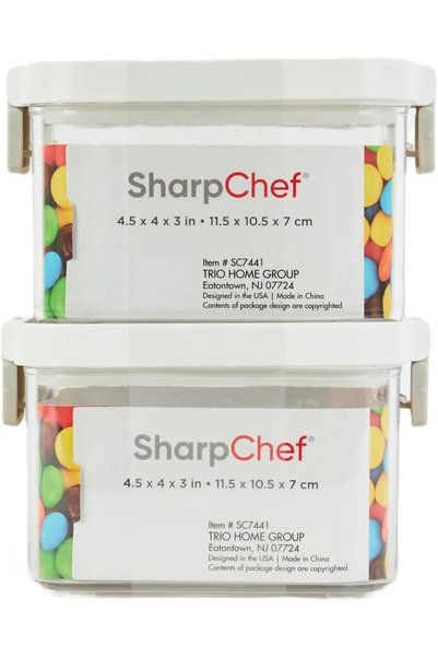 Generic Sharp Chef Airtight Food Storage Containers with Clip-Lock Lids, 2 Pi...