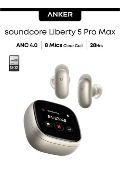 Anker 🎧   سماعات ساوندكور ليبرتي 5 برو ماكس - شاشة AMOLED وتسجيل اجتماعات مد...