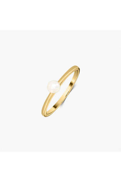 Indira Jewelry Inel din argint Solitaire cu Perlă Aurie