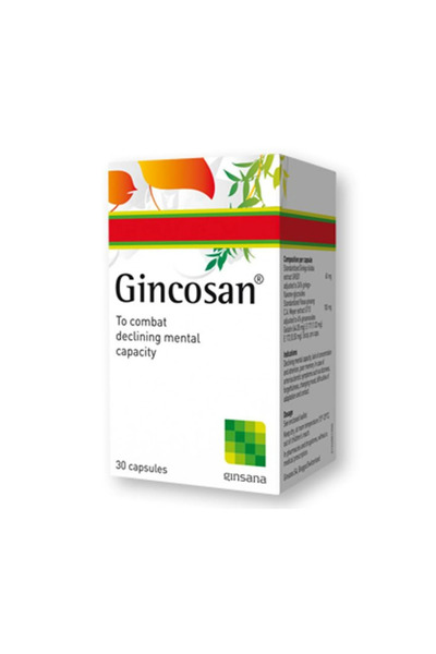 GİNCOSAN Ginkgo Biloba & Ginseng Memory & Circulation Support Tablets 30s