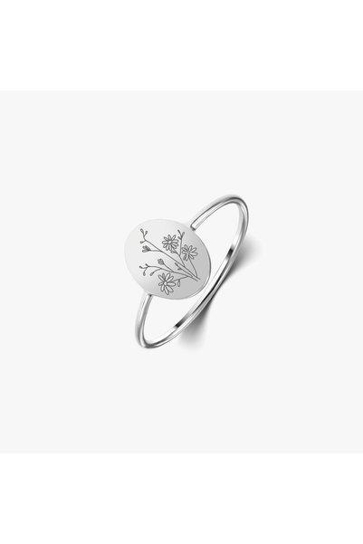 Indira Jewelry Inel din argint Birthflower - September Aster