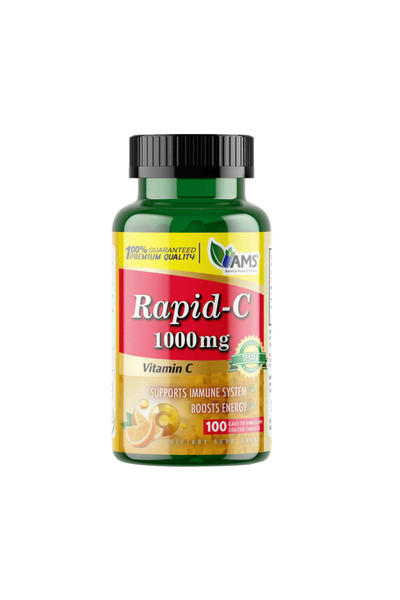 AMS Rapid C 1000mg Fast-Release Immune Support Vitamin C Tablets 100s