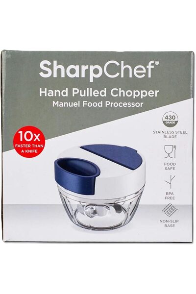Generic Sharp Chef Hand-Pulled Chopper, 400 ml, Manual Food Processor with 43...