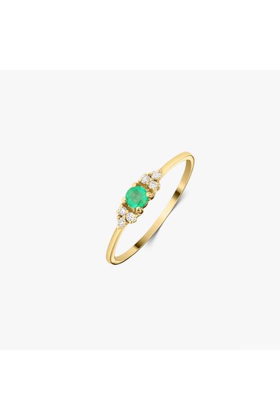 Indira Jewelry Inel din aur Joanne - Smarald si Diamante
