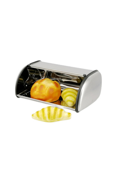 Generic Brand Stainless Steel Bread Box with Lid and Transparent Window, Airt...
