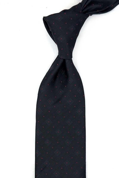 Kravatkolik Black Pauntiye Pattern Classic Tie with Handkerchief Kk14140