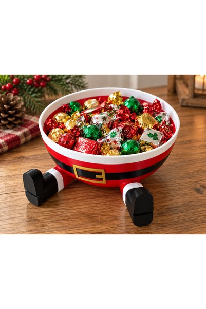 ART MEK 3D Noel Baba Temalı Dekoratif Şekerlik – Yılbaşı Çikolata ve Şekerlem...