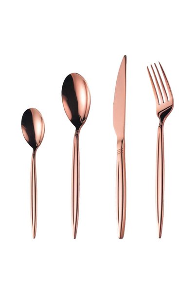 GRÜNBERG Set 2 x 24 Tacamuri din Inox Roz Gold, Grunberg