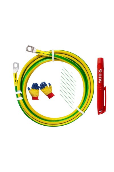 Universal Cablu impamantare,galben/verde, sectiune 4 mmp, lungime 300 cm, cu ...