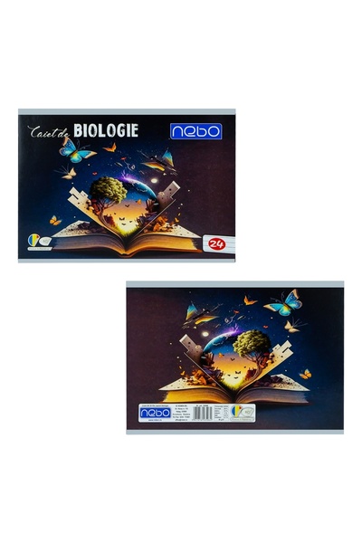 NEBO Set of 25 Biology Notebooks A4, 24 Sheets -