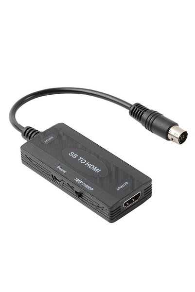 Noonedibs Convertor SS la HDMI compatibil pentru console de jocuri Sega Satur...