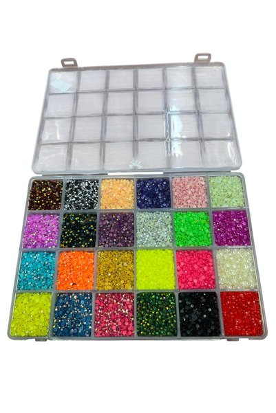 GÜLBAHAR Bedazzling Boncuk 24’ lü Kutu-3 mm Taş