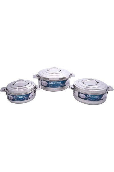 Generic 3PCs Stainless-Steel Hotpot With Two Handles | Insulated Bowl Great B...