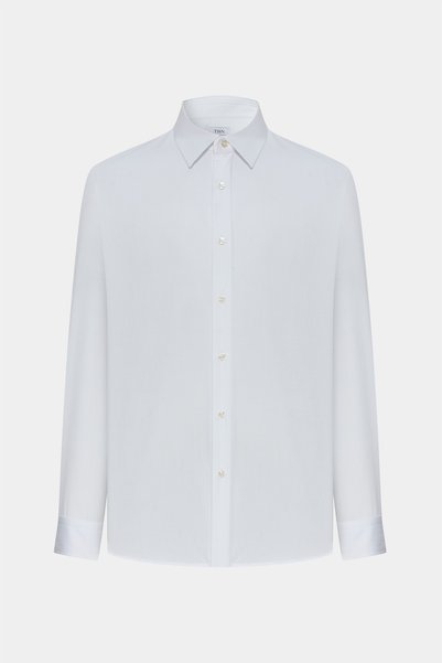 Twn Slim Fit White Dobby Shirt