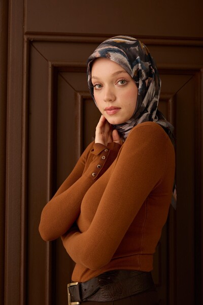 Silk Home Velora Scarf Floral Rhapsody Smoked