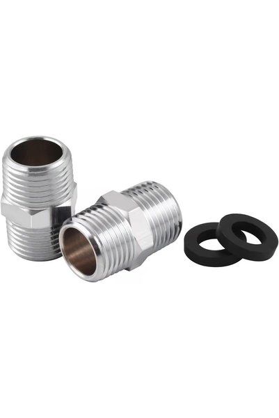 GENERAL Shower Hose Extension - Brass Connector, Male NPT 1/2x Male NPT 1/2, ...