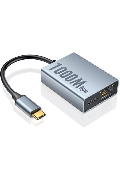 Generic محول USB C إلى إيثرنت، محول إيثرنت جيجابت من النوع C إلى RJ45 بسرعة 1...