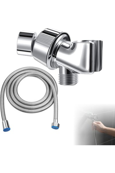 TERRIFI 59 Inch Stainless Steel Shower Hose Replacement Kit, 304 Stainless St...