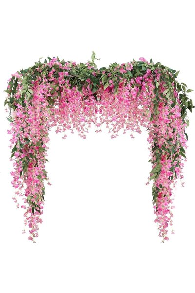Noonedibs buc 7,2 ft/bucată flori artificiale Wisteria ghirlandă artificială ...