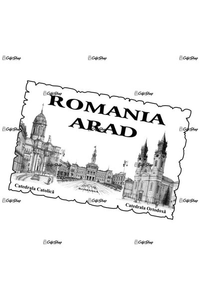 gift shop Magnet suvenir personalizat cu mesaj, romania arad, model 8, din lemn