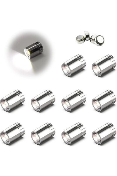 Generic 10 قطع من أضواء LED الصغيرة اللاسلكية - تعمل بالبطارية، إضاءة دافئة ب...