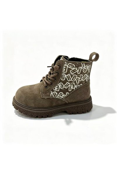 Apawwa Bocanci Martin copii stil urban cu print litere, talpa antiderapanta, ...