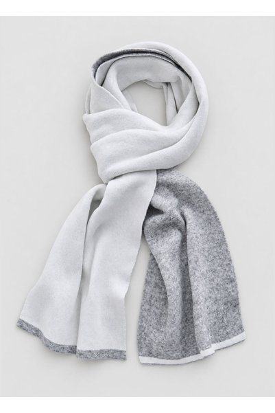 BRANDHILLS Light Gray Color Unisex Double-Sided Cashmere Blend Scarf