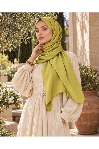 tarzınısec Choose Your Style Lace Embroidery Cut Flower Crown Motif Shawl Oli...