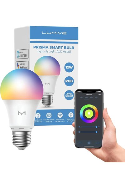 Generic لمبة ذكية تعمل مع مساعدي الصوت 12 واط - لمبة LED ذكية E27، WiFi RGB W...