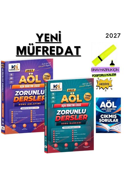 Kariyer Hedef Yayınları YENİ-MEZUN EDEN AÇIK ÖĞRETİM LİSESİ SINAV SETİ - AÖL ...