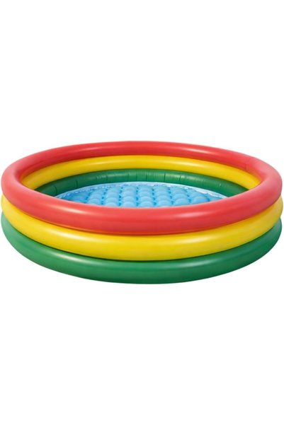 Generic Colorful 3-Ring Inflatable Kids swimming Pool, 100 x 22 cm