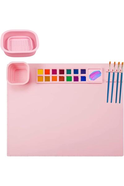 Generic Silicone Painting Mat 20"x16"-Kids Nonstick Table Protector with Wate...